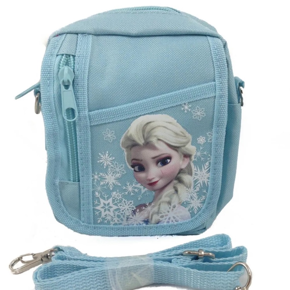 Frozen Detachable Lanyard Messenger Camera Pouch Shoulder Bag (Baby Blue)